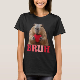 Capybara Bruh Meme Funny Saying Teens Boys Valenti T-Shirt