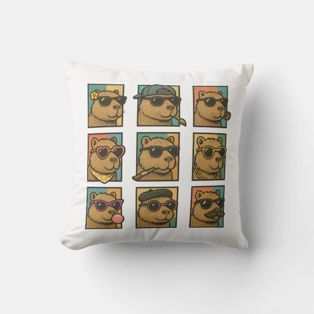 Capybara Calm Crew Cushion (Front)