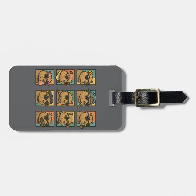 Capybara Calm Crew Luggage Tag (Front Horizontal)