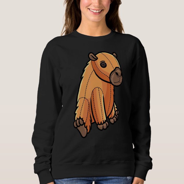 Capybara Capibara Rodent Stuffed Animal Design Sweatshirt (Front)