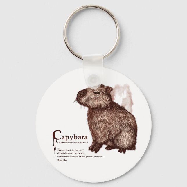 capybara - chocolate key ring (Front)