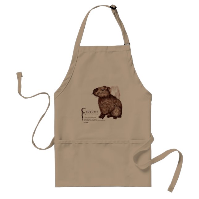 capybara - chocolate standard apron (Front)