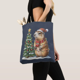 Capybara Christmas Cappy Animal Lover Xmas Tote Bag