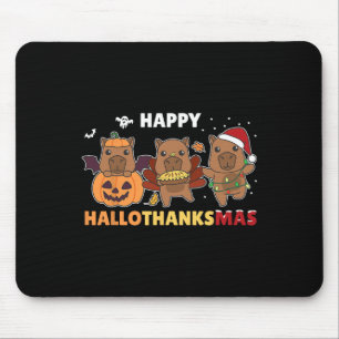 Capybara Christmas Halloween Costume Happy Halloth Mouse Pad