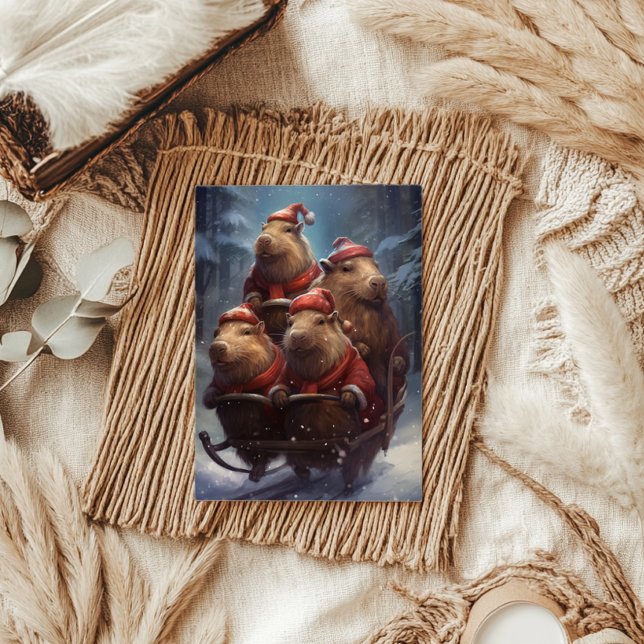 Capybara Christmas Holiday Capy Card (Creator Uploaded)