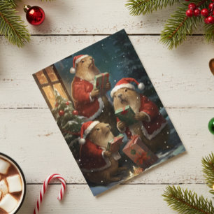 Capybara Christmas Holiday Capy Postcard