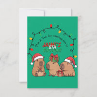 Capybara Christmas Lights Birthday Party
