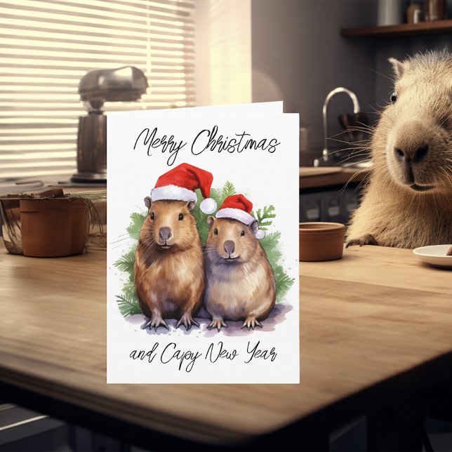 Capybara Christmas New Year  Card (Creator Uploaded)