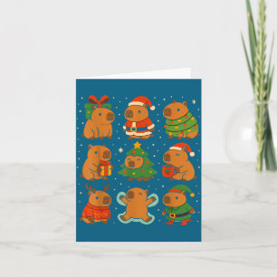 Capybara Christmas Shirt, Funny Capy Holidays Card