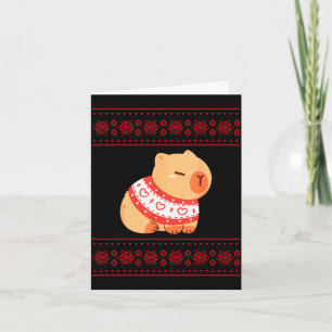 Capybara Christmas Sweater Card