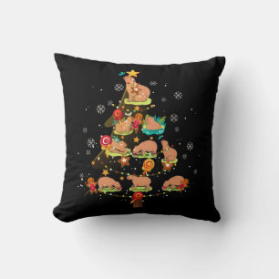 Capybara Christmas Tree Merry Christmas animal zoo Cushion