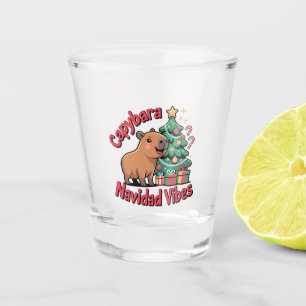 Capybara Christmas Vibes Holiday Humour Shot Glass