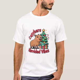 Capybara Christmas Vibes Holiday Humour T-Shirt