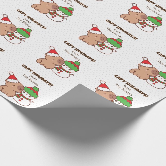 Capybara Christmas Wrapping Papers - Cute Funny Paper (Corner)