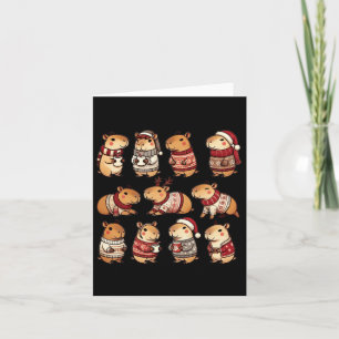 Capybara Christmas Xmas  Card