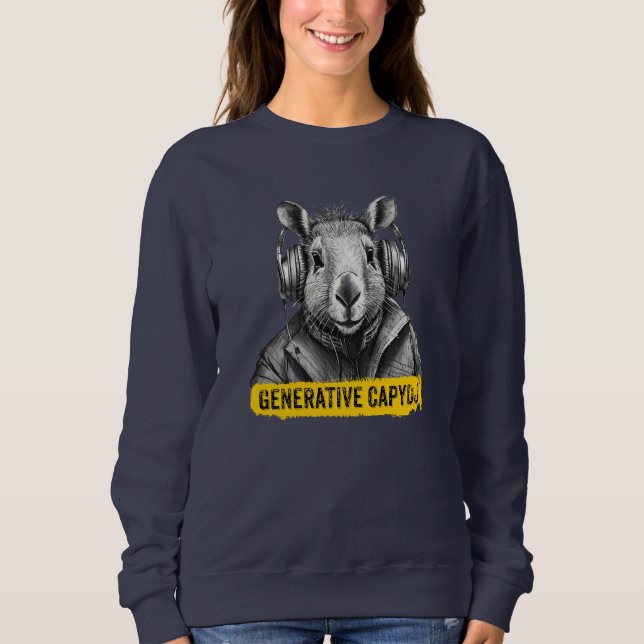 Capybara cool fun T-shirt Sweatshirt (Front)