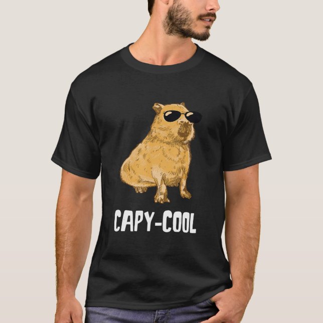 Capybara Cool Rodent Animal Sunglass Capybara T-Shirt (Front)