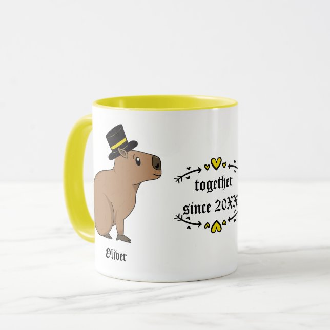 Capybara couple mug (Front Left)