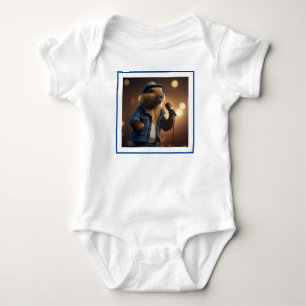 "Capybara Cowboy: Serenading the Wild West" Baby Bodysuit