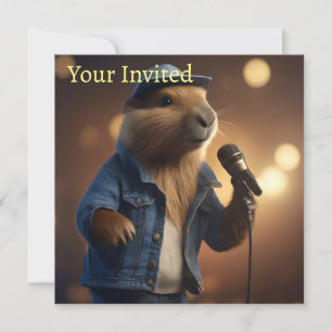 "Capybara Cowboy: Serenading the Wild West" Invitation