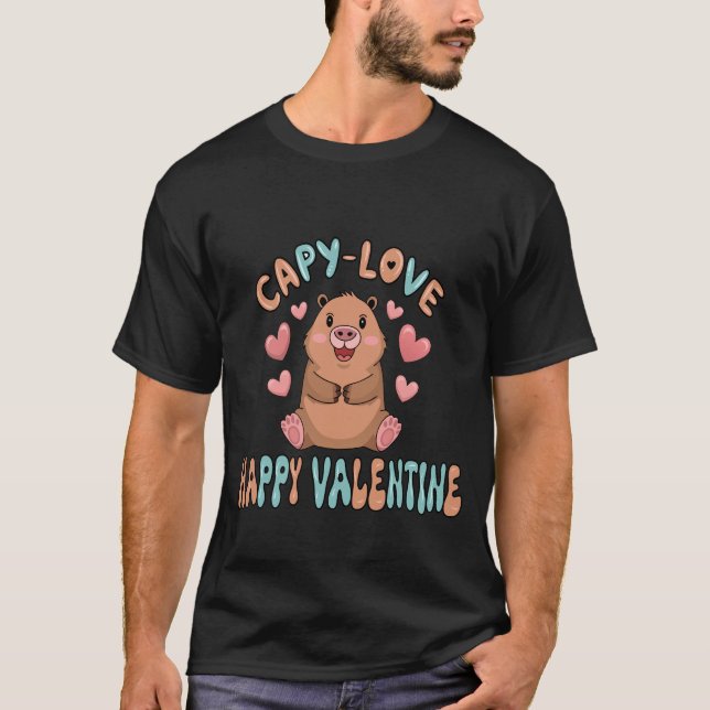 Capybara Cute Valentine Shirt (Front)