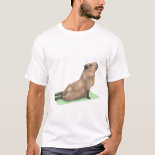 Capybara Dog Yoga Pose Meditation Zen Workout Exer T-Shirt