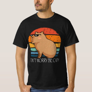 Capybara Dont Worry Be Capy Funny Rodent  T-Shirt