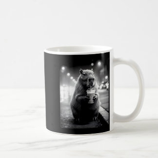 Capybara drinking iced coffee funny animals meme mug