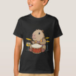 Capybara Drummer Playing Drums Rodents Funny Capyb T-Shirt<br><div class="desc">Capybara Drummer Playing Drums Rodents Funny Capybara</div>