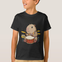 Capybara Drummer Playing Drums Rodents Funny Capyb