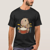 Capybara Drummer Playing Drums Rodents Funny Capyb