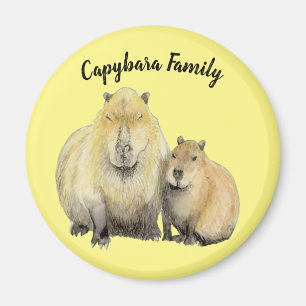 Capybara Family Magnet