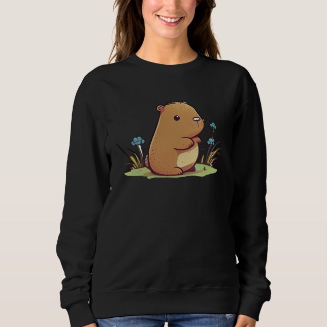 Capybara Fan Club  and Cute Capybara Kids  3 Sweatshirt (Front)
