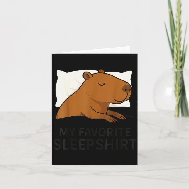 Capybara Favorite Sleepshirt Sleeng Pajamas Boys G Card (Front)