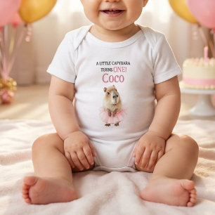 Capybara First Birthday • Birthday Outfit Baby Bodysuit