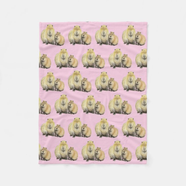 Capybara Fleece Blanket (Front)