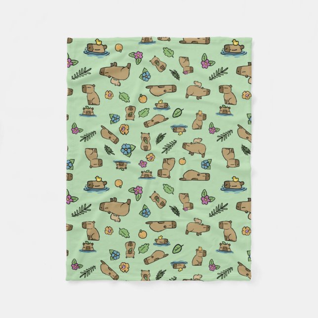 Capybara Fleece Blanket (Front)