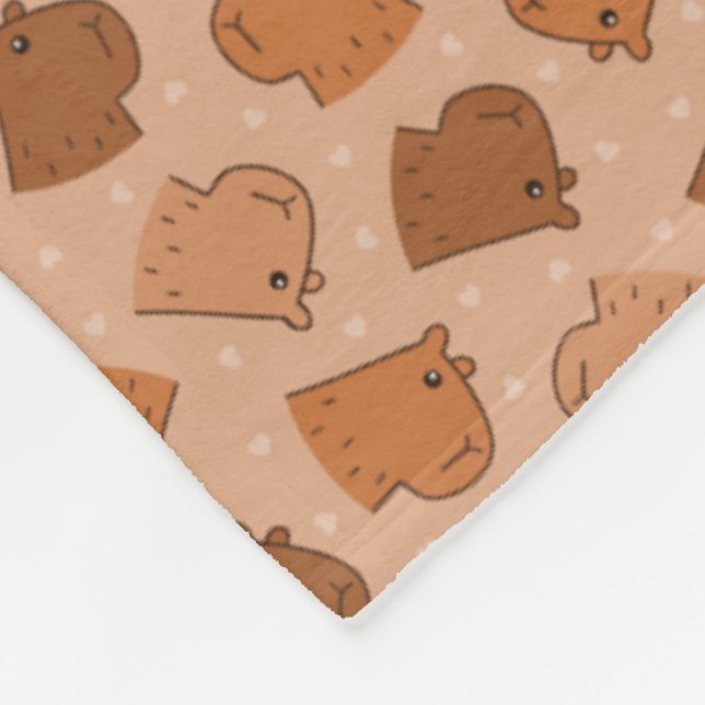 Capybara Fleece Blanket (Corner)