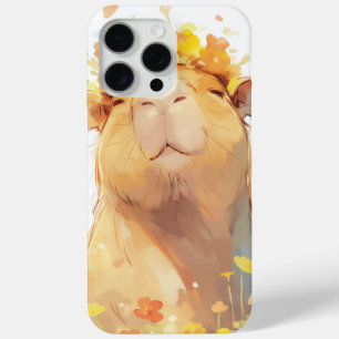 Capybara Floral Crown iPhone 15 Pro Max Case