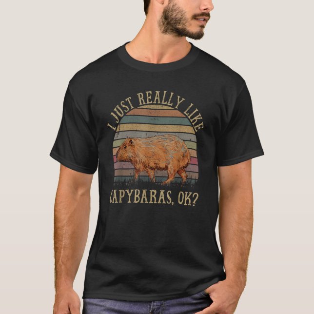   Capybara For Men Women Kids Rodent Capybara   T-Shirt (Front)