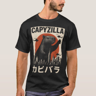 Capybara Funny Capyzilla Boys Girls T-Shirt