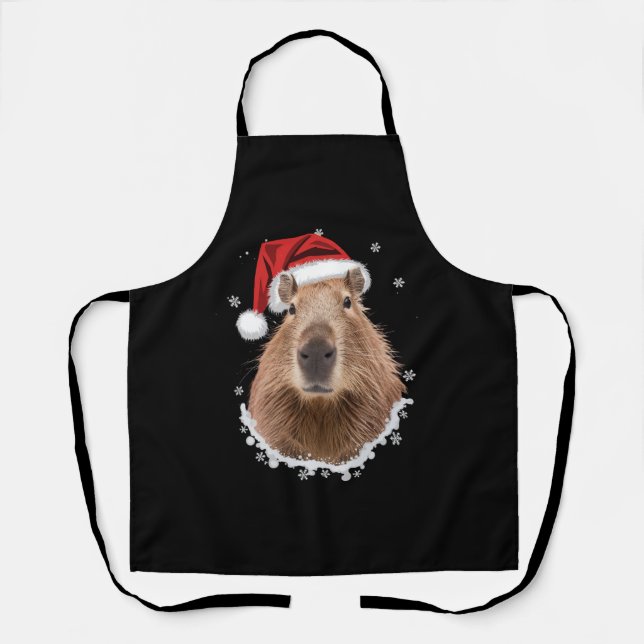 Capybara Funny Christmas  Apron (Front)