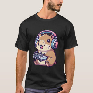Capybara Funny Video Games Gamer Gaming T-Shirt