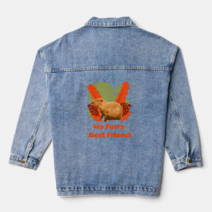Capybara Furry Best Friend Tropical Animal Denim Jacket