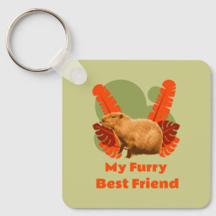 Capybara Furry Best Friend Tropical Animal Key Ring