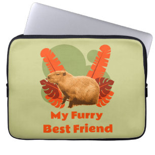 Capybara Furry Best Friend Tropical Animal Laptop Sleeve