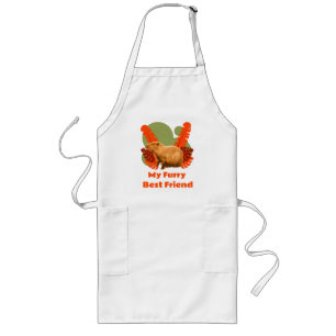 Capybara Furry Best Friend Tropical Animal Long Apron