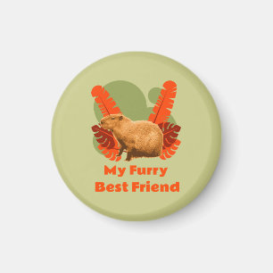Capybara Furry Best Friend Tropical Animal Magnet