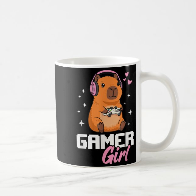 Capybara Gamer Girl Gaming  Coffee Mug (Right)