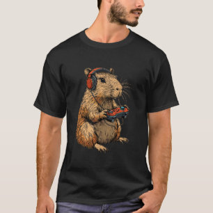 Capybara Gamer Headphones Video Game for Teens & g T-Shirt